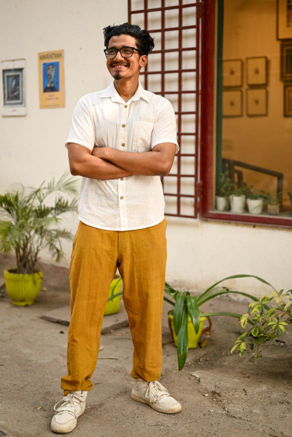 Starry-Sitara-Half-Sleeves-Shirt-model-wearing-fullview