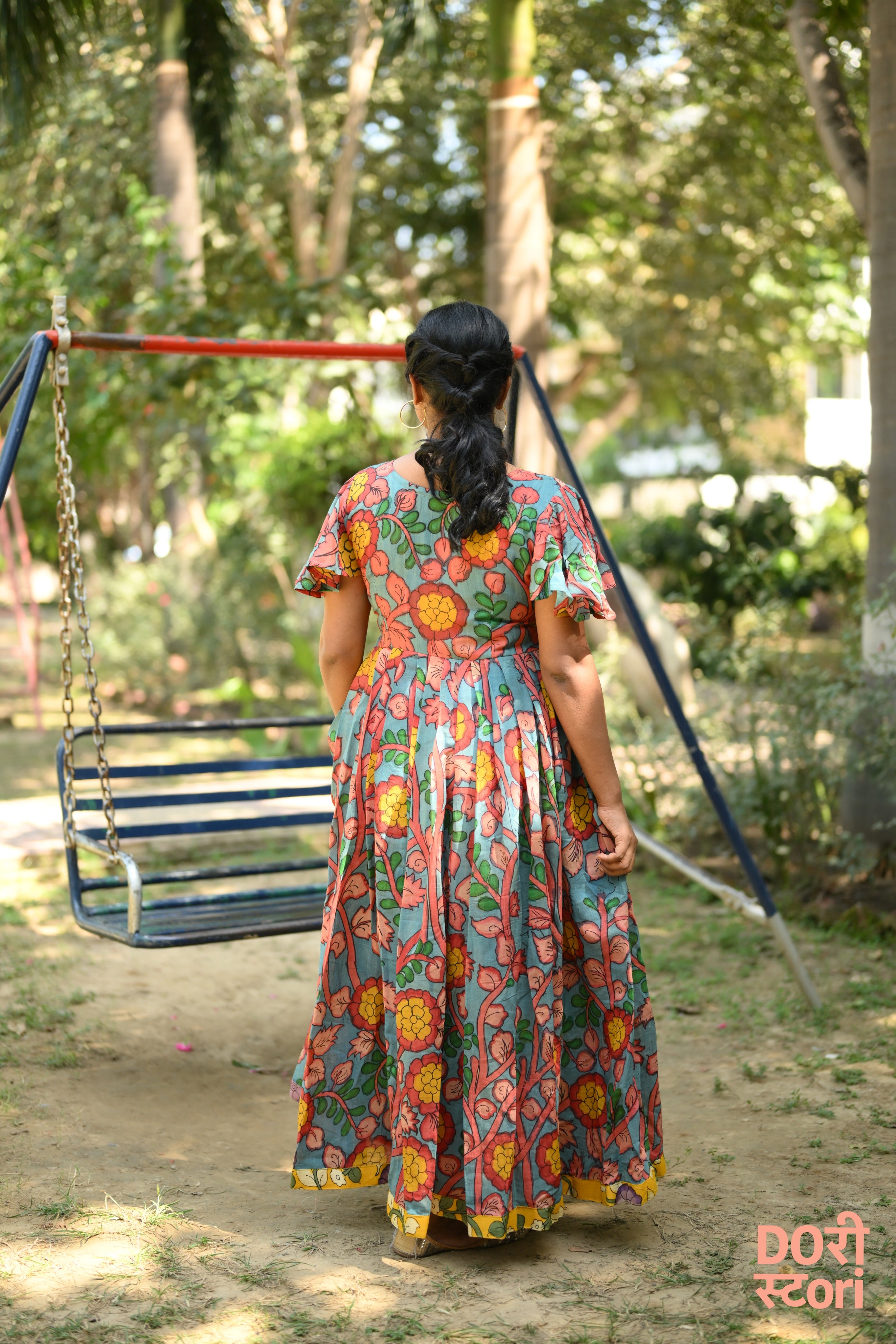 Neel Kamini- Handpainted Gown
