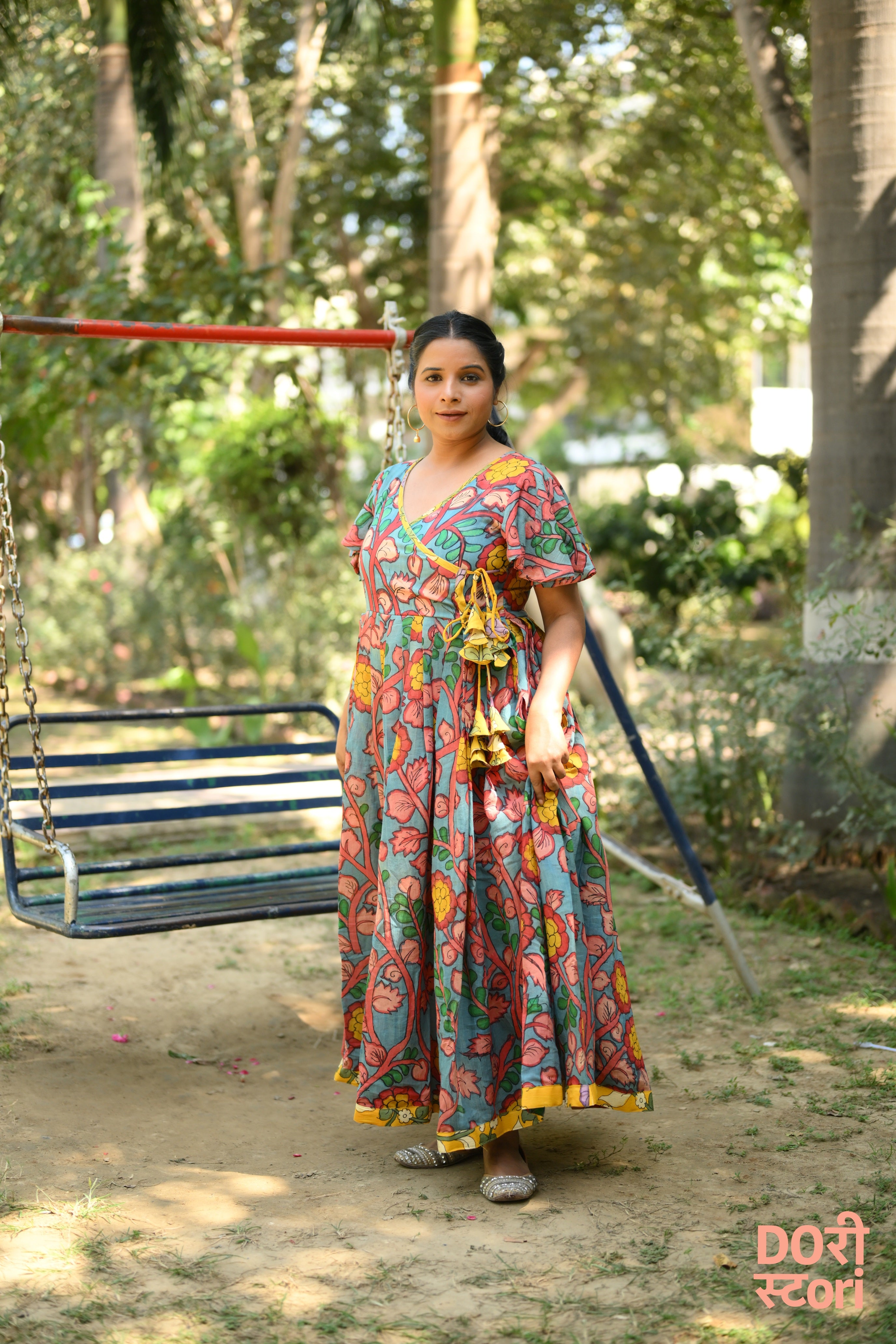Neel Kamini- Handpainted Gown