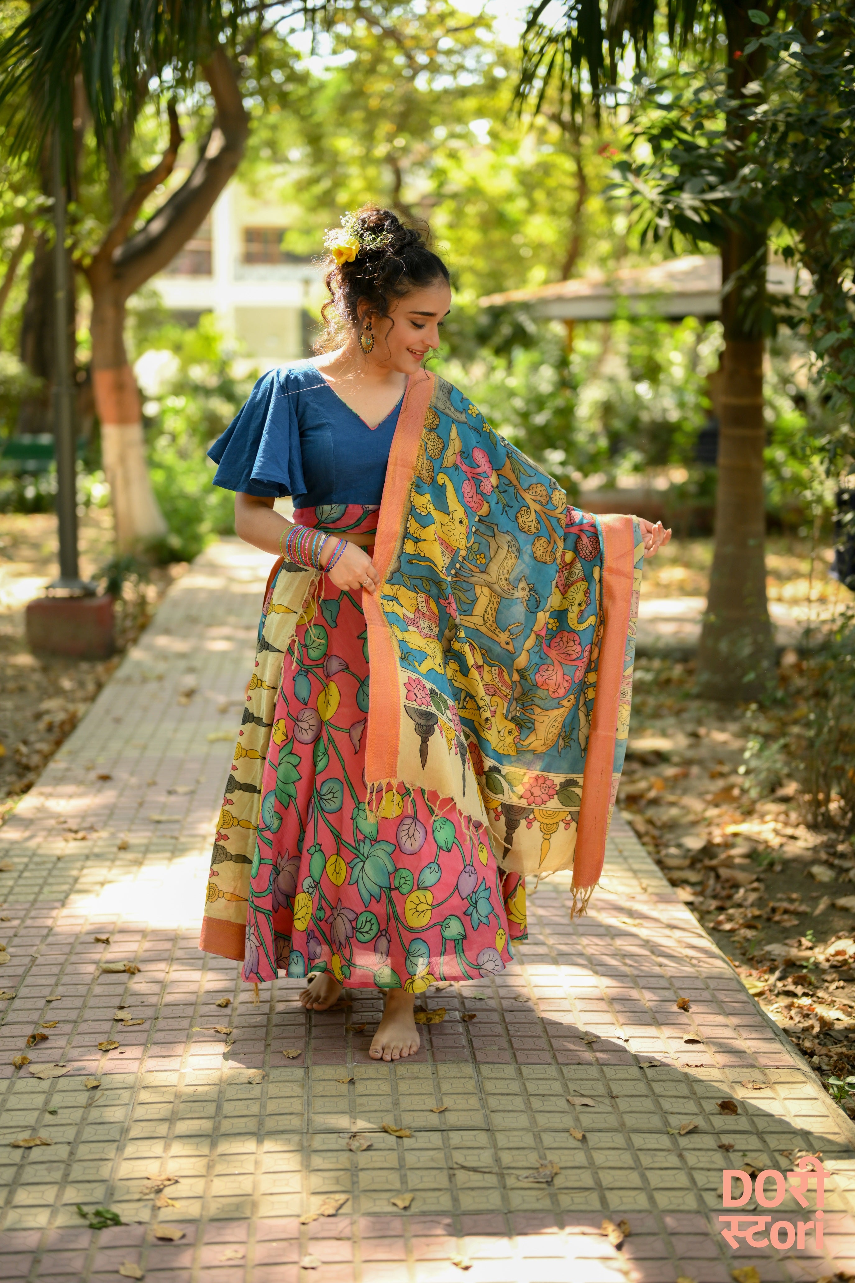 Navrang Leela Lehenga with Vanaja Dupatta