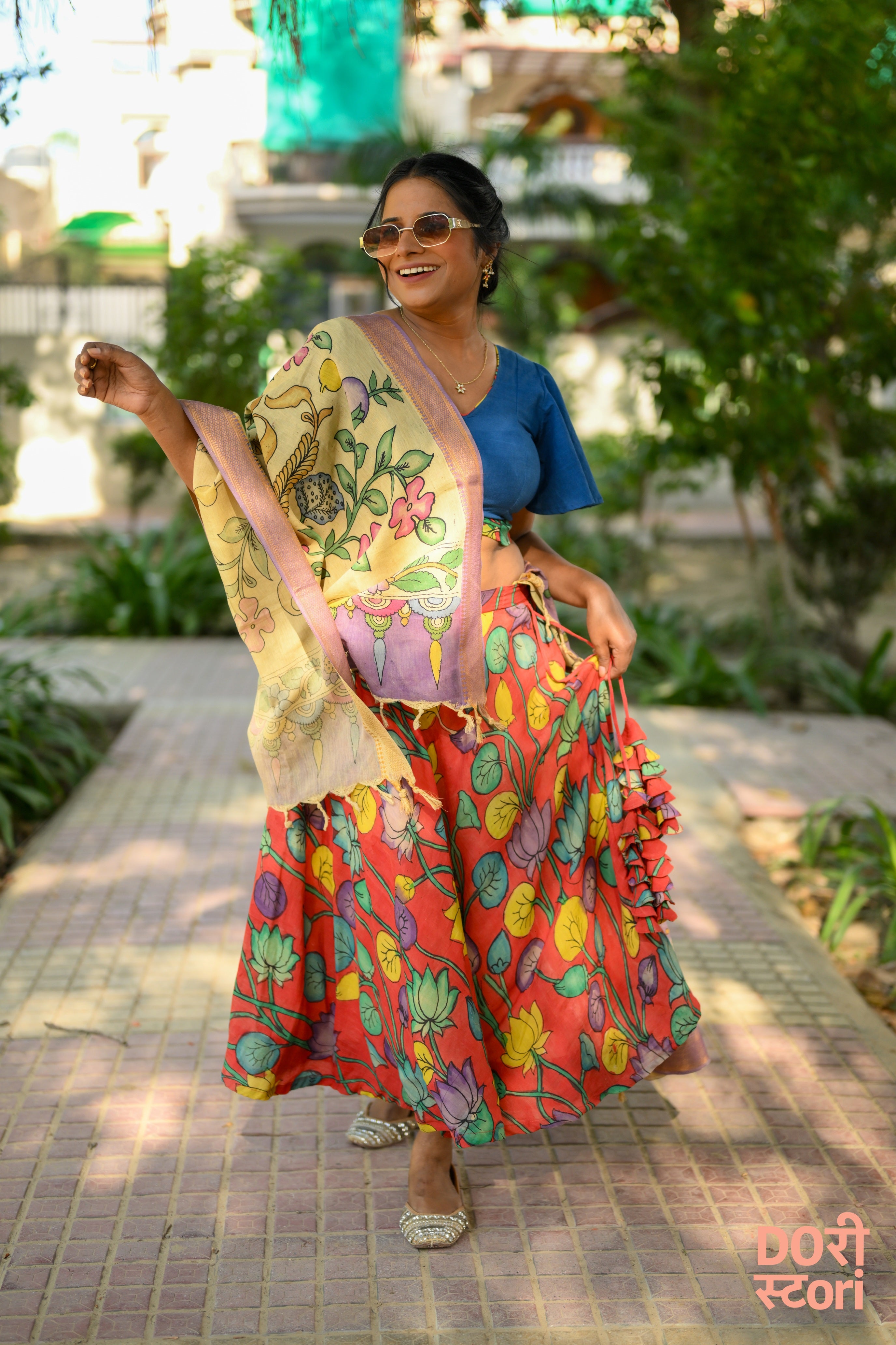 Navrang Leela Lehenga with Mrudu Pallavi Dupatta