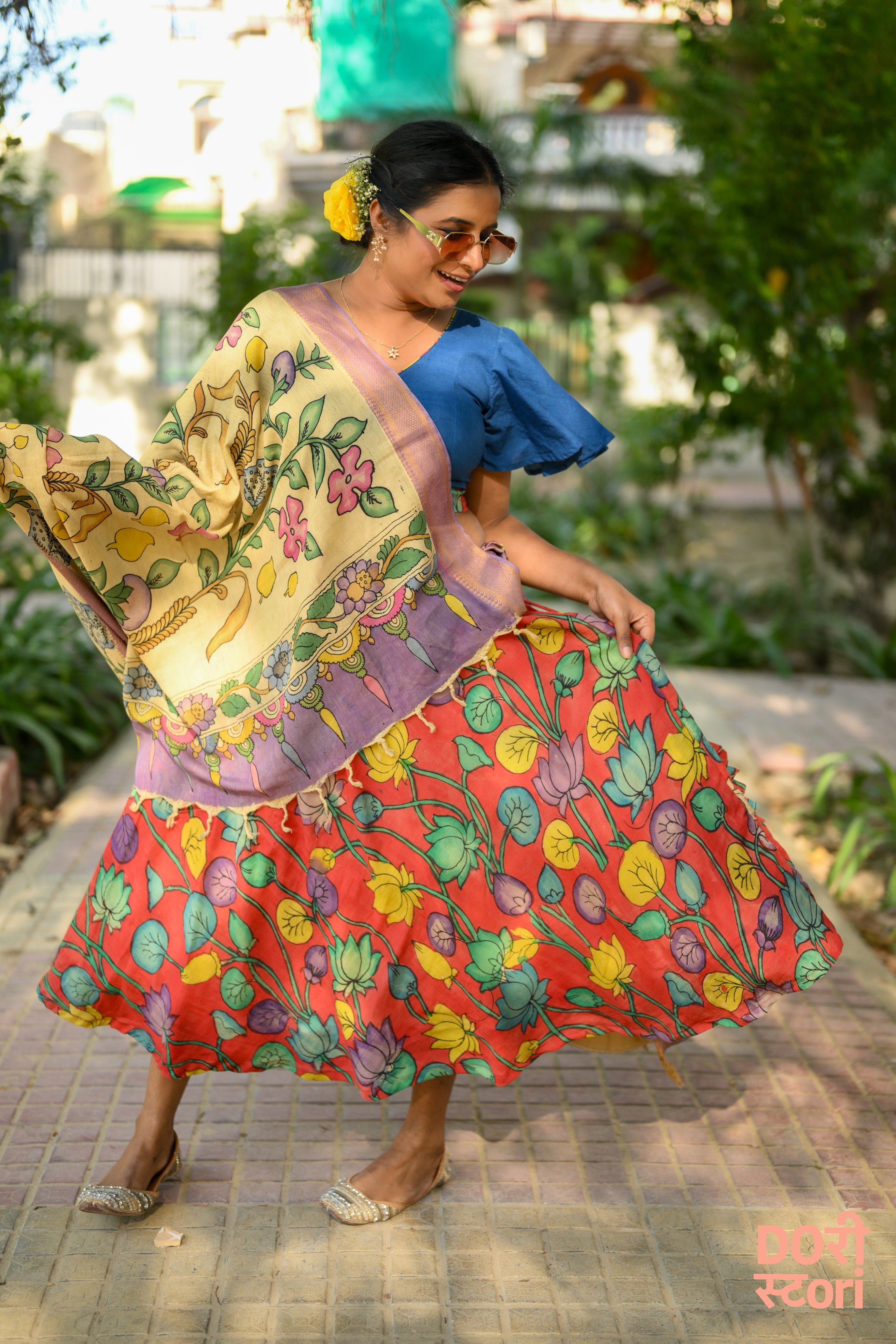 Navrang Leela Lehenga with Mrudu Pallavi Dupatta