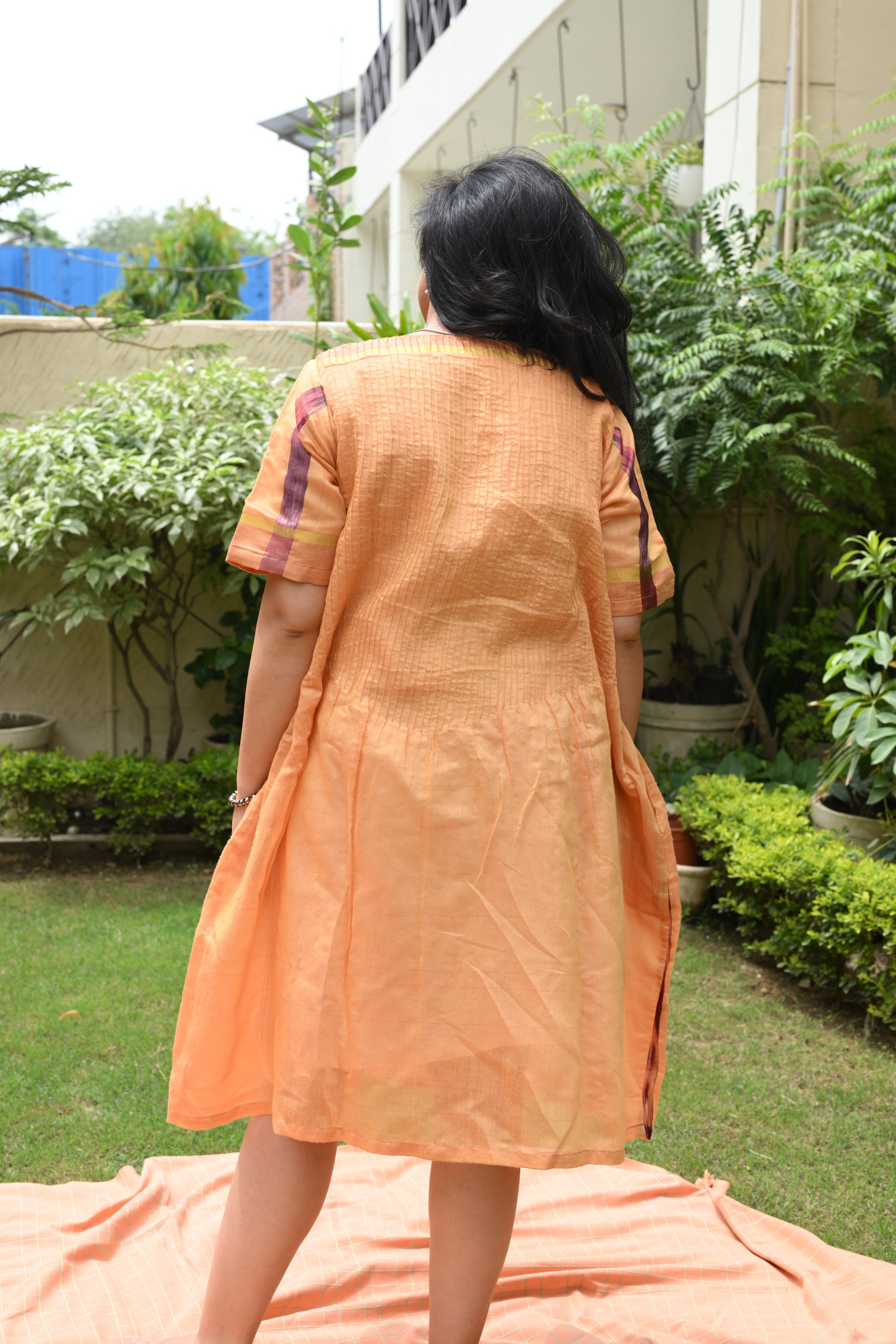 Peachy Chettinad Dress