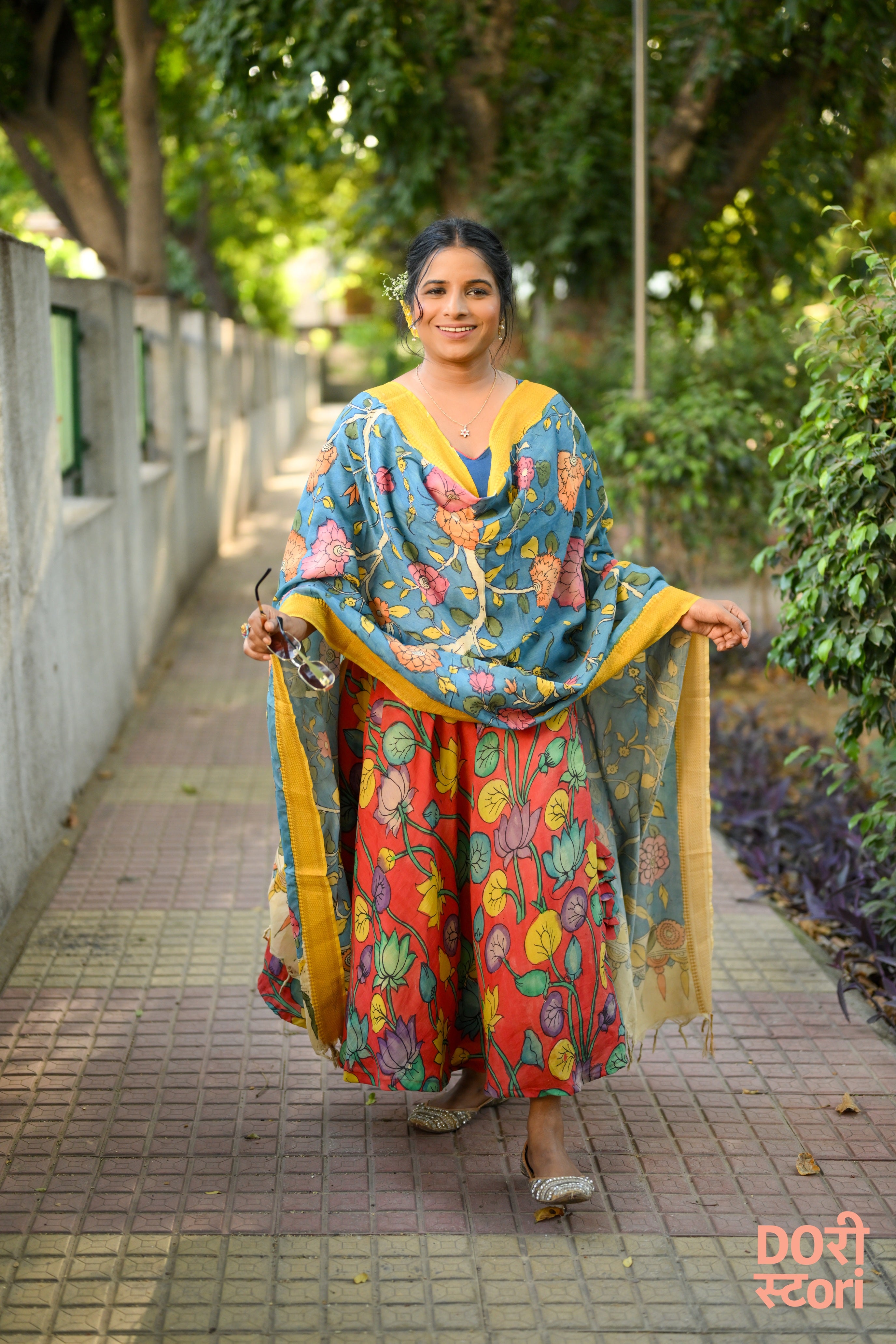 Navrang Leela Lehenga with Neel Vrishti Dupatta