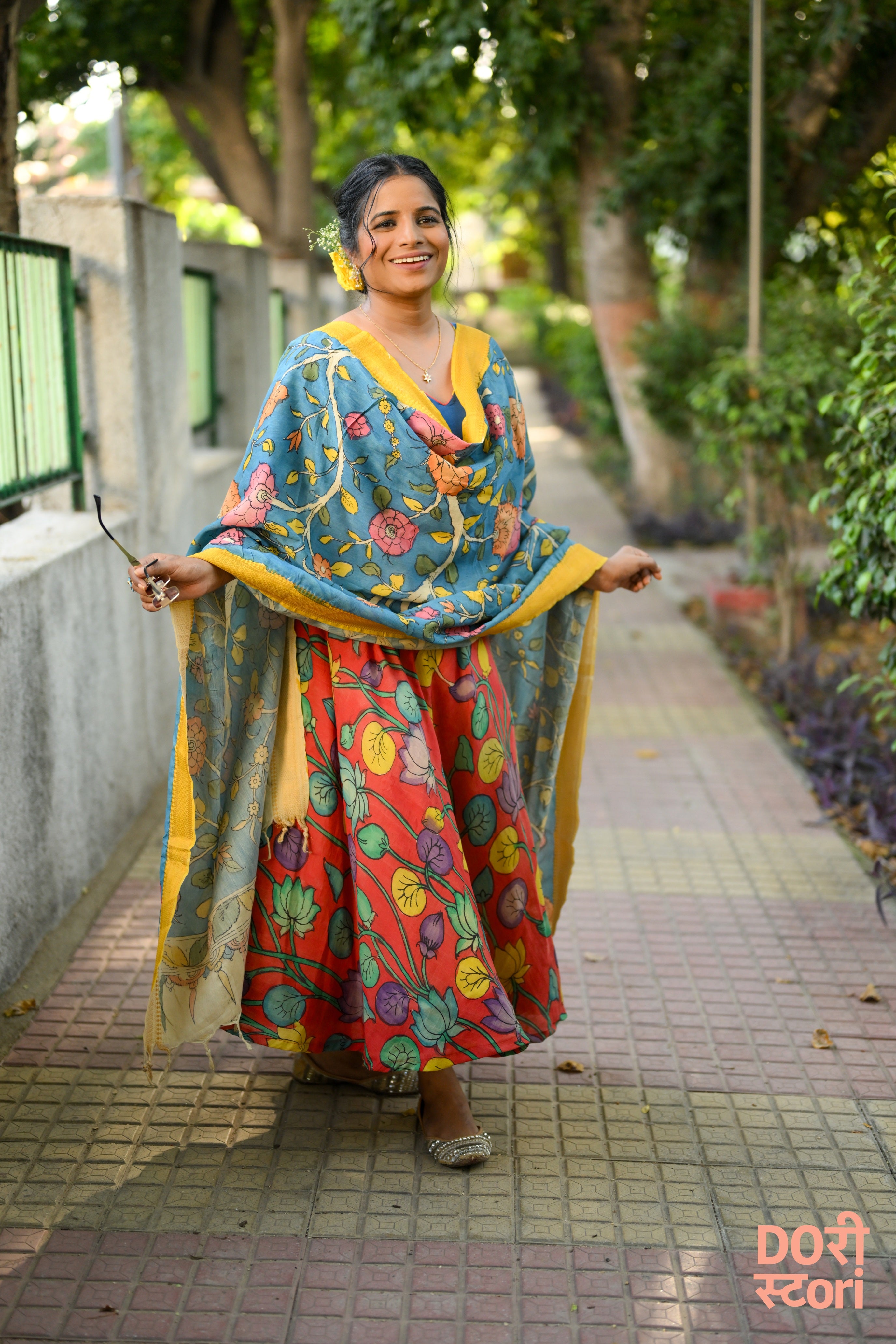 Navrang Leela Lehenga with Neel Vrishti Dupatta