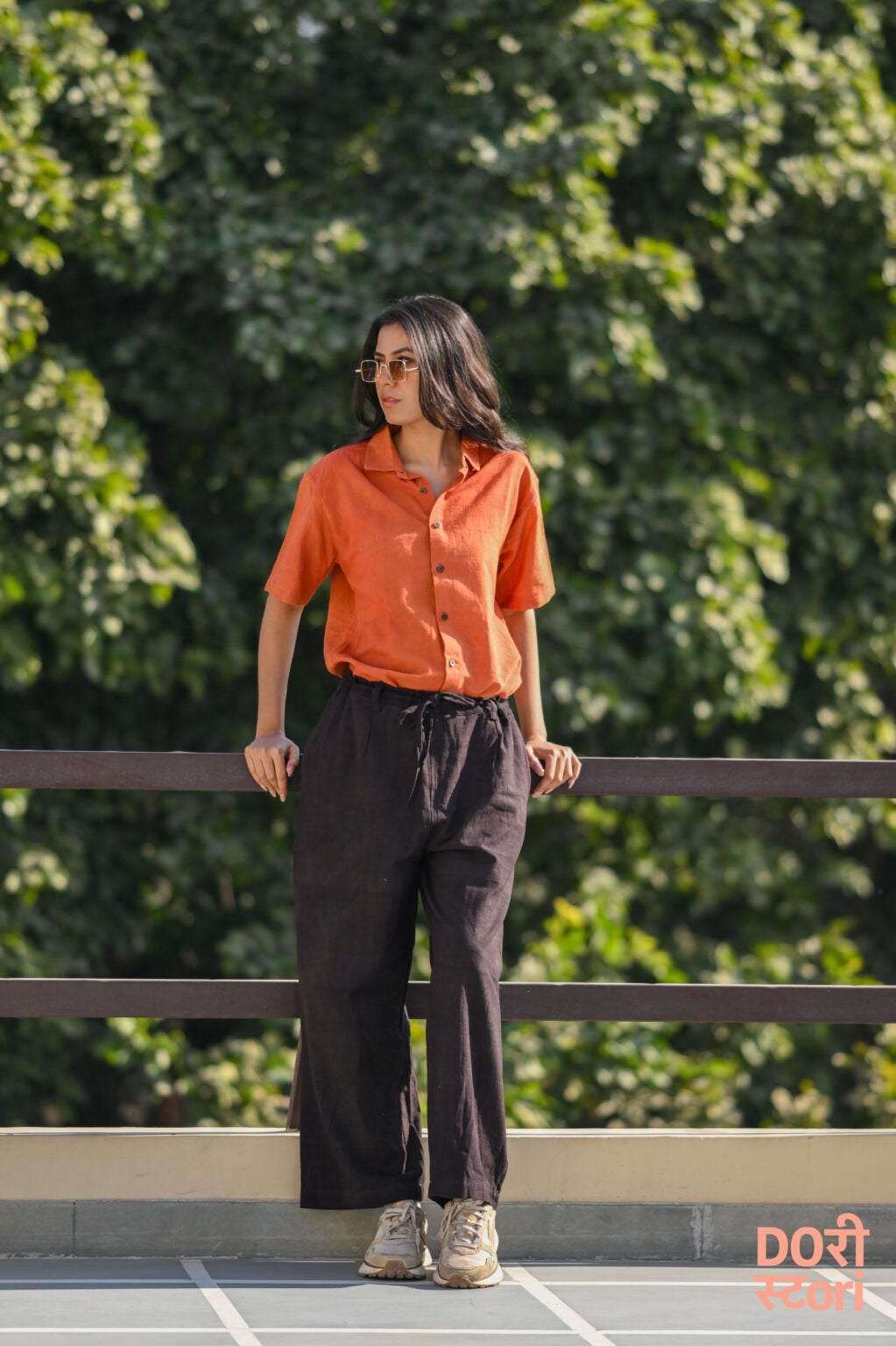 Call of Cottons Shirt- Rust (Half Sleeves)