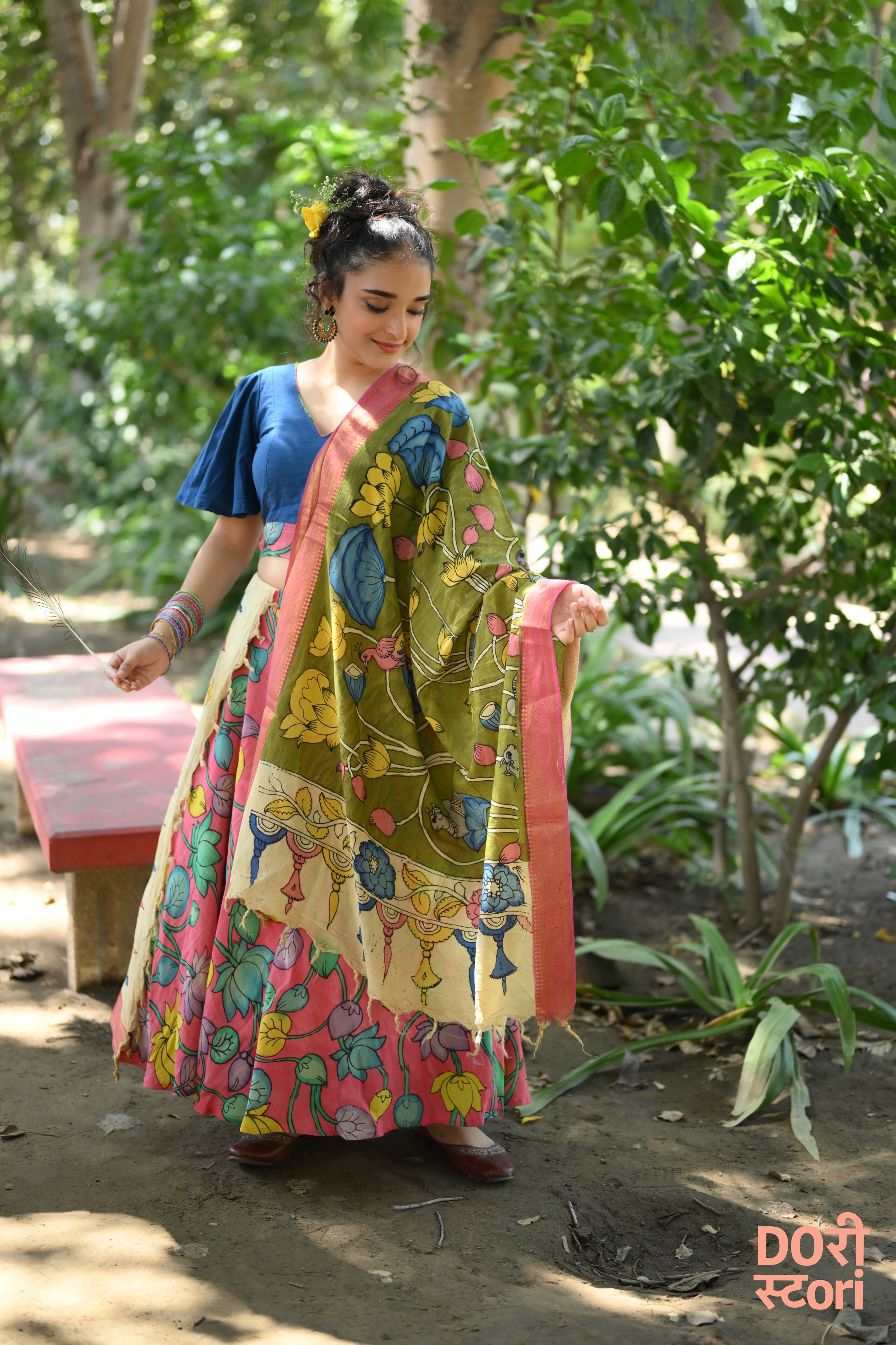 Navrang Leela Lehenga with Harita Sutram Dupatta