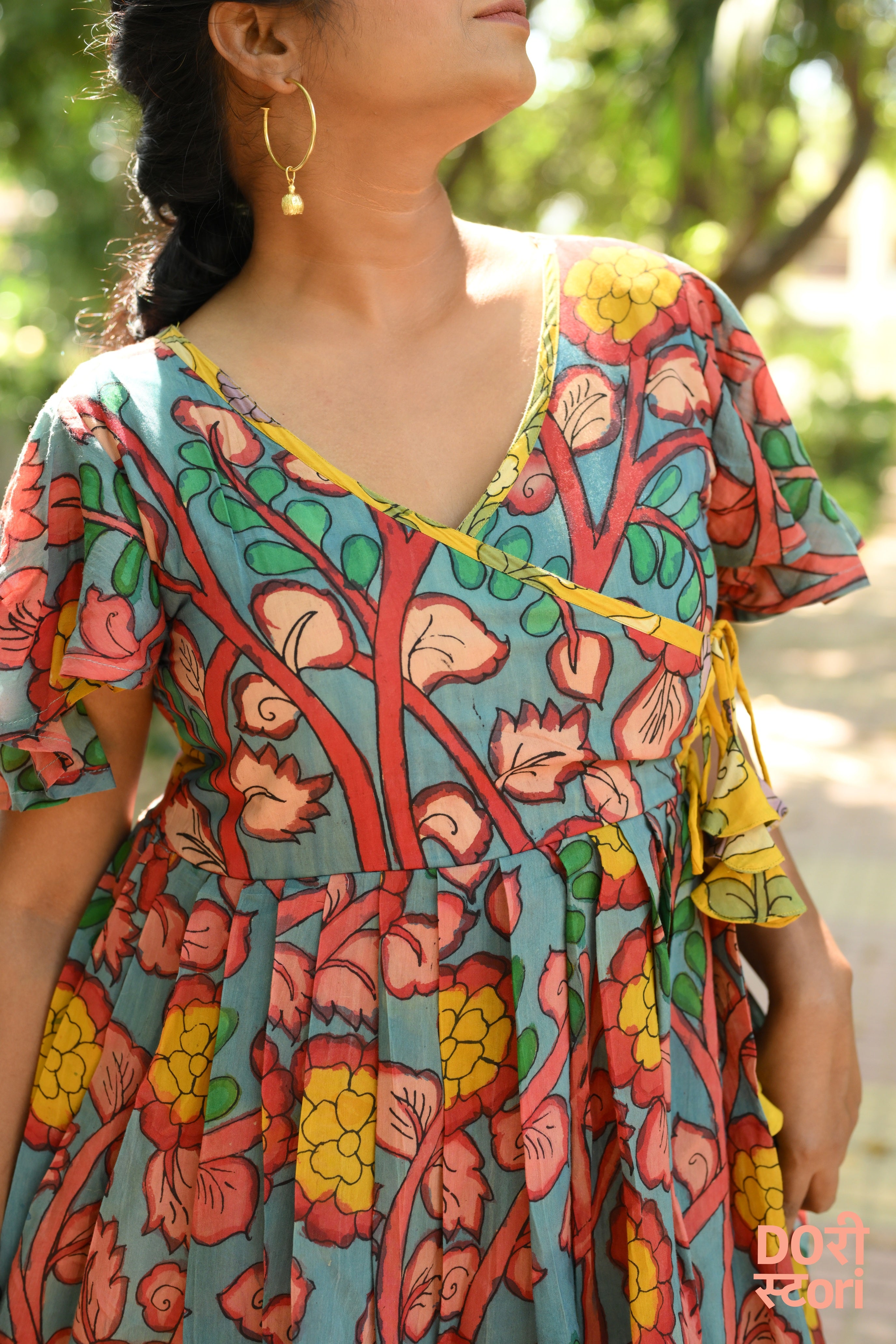 Neel Kamini- Handpainted Gown