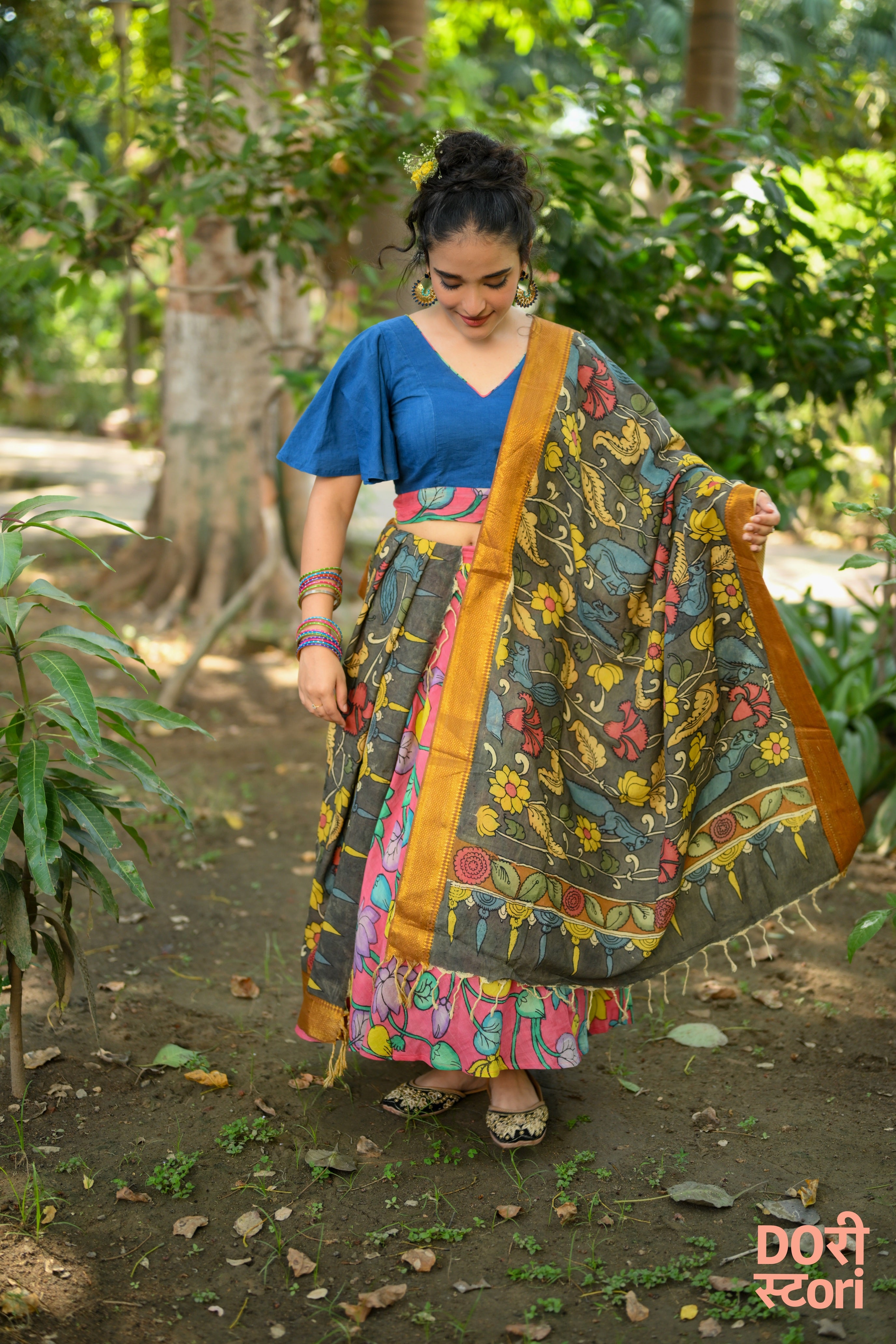 Navrang Leela Lehenga with Chenchu Chilpi Dupatta