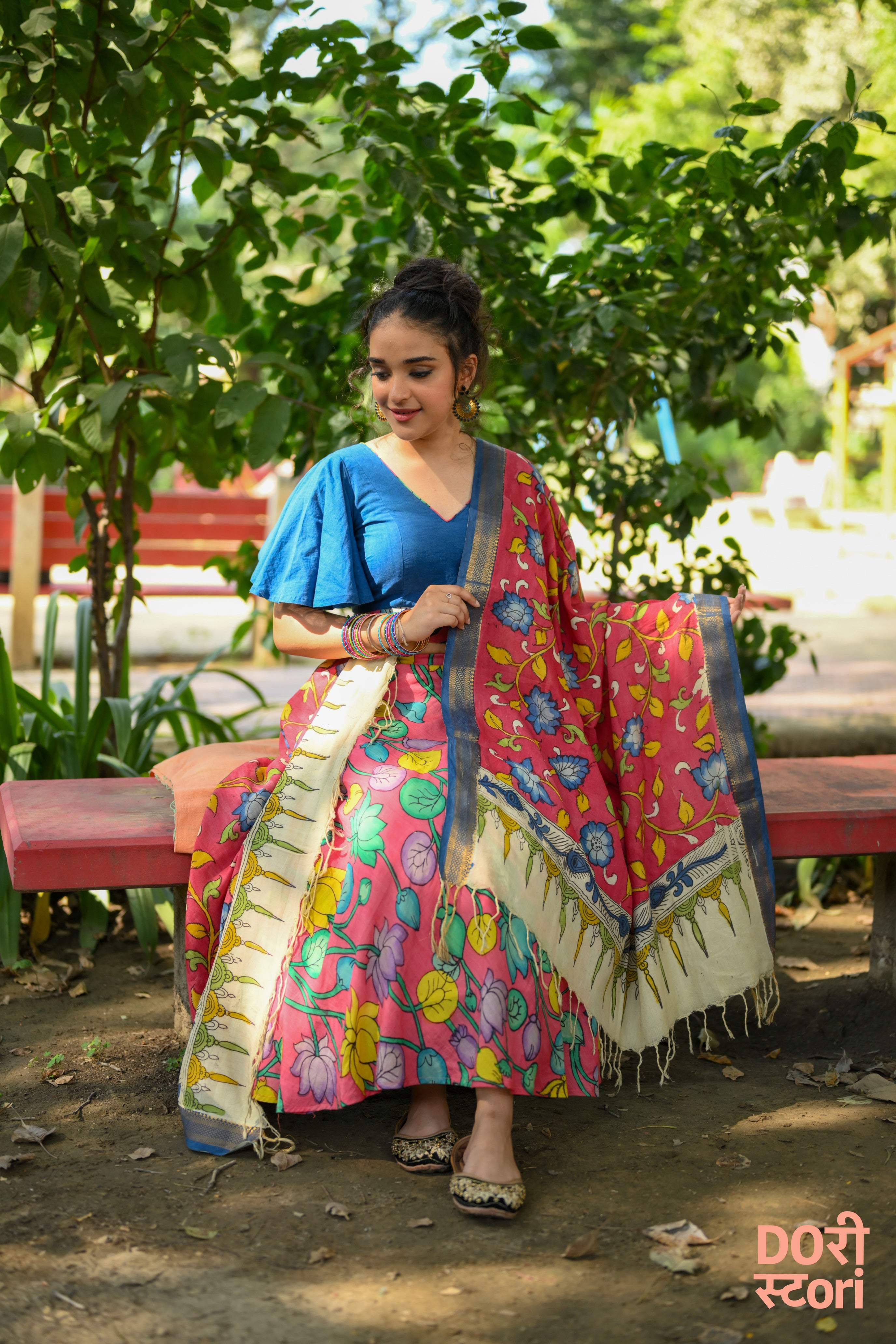 Navrang Leela Lehenga with Gulabi Basant Dupatta