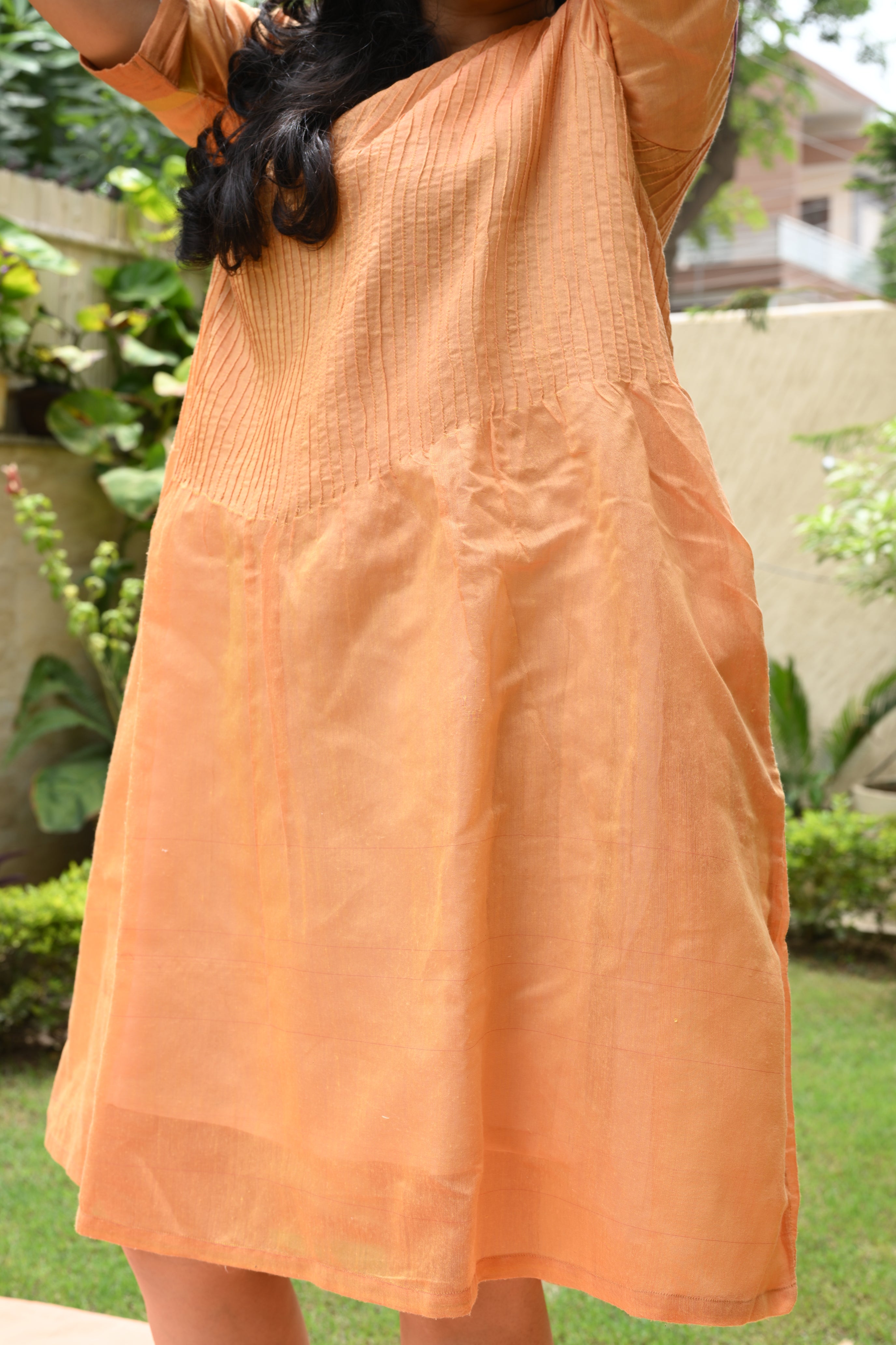Peachy Chettinad Dress