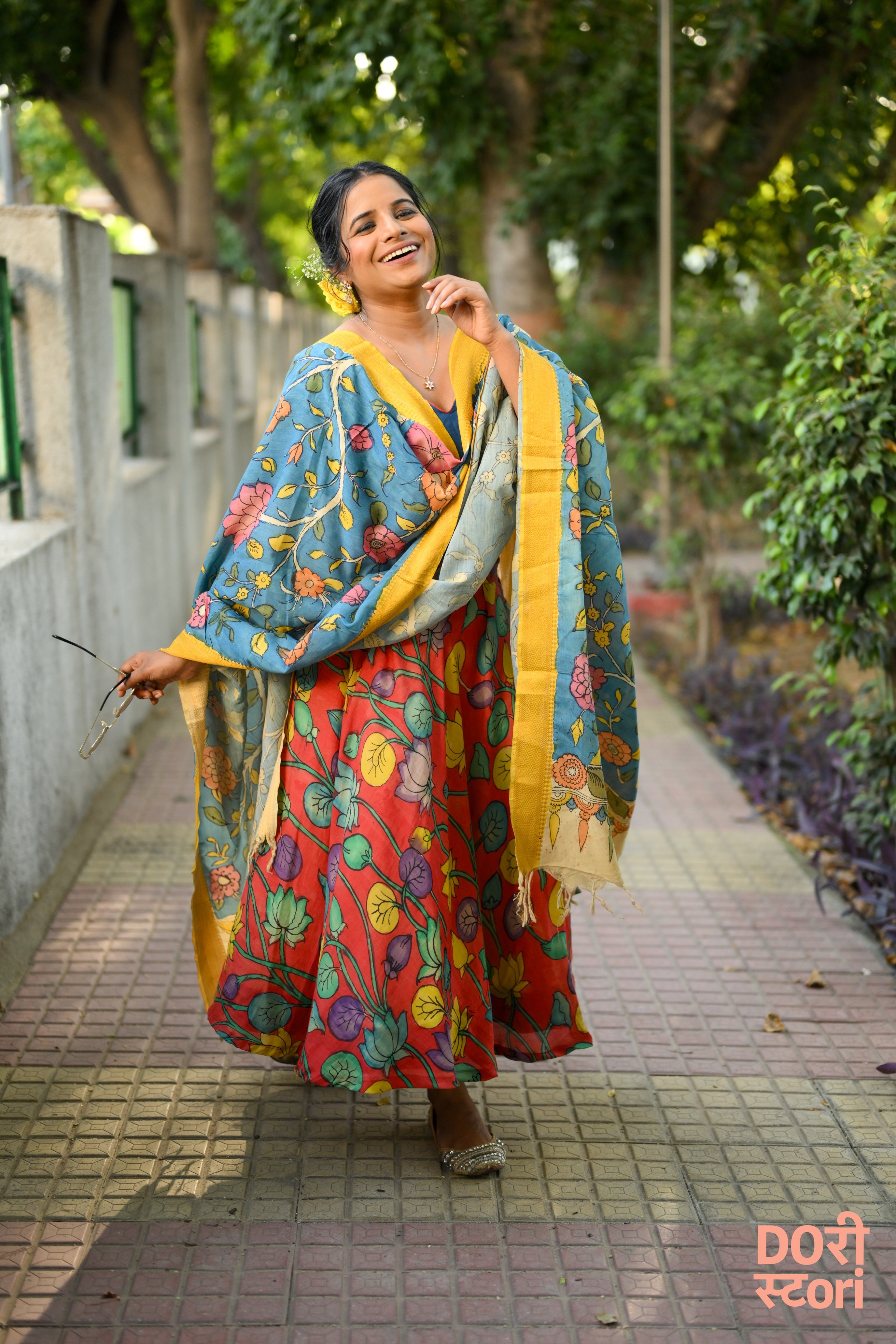 Navrang Leela Lehenga with Neel Vrishti Dupatta