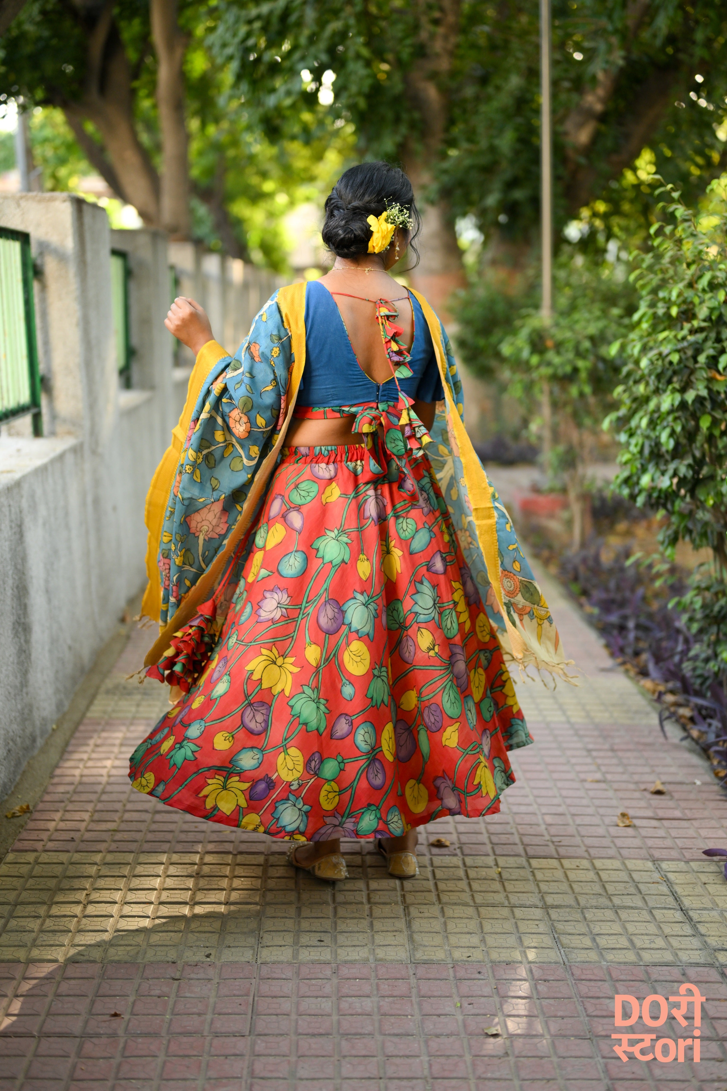 Navrang Leela Lehenga with Neel Vrishti Dupatta