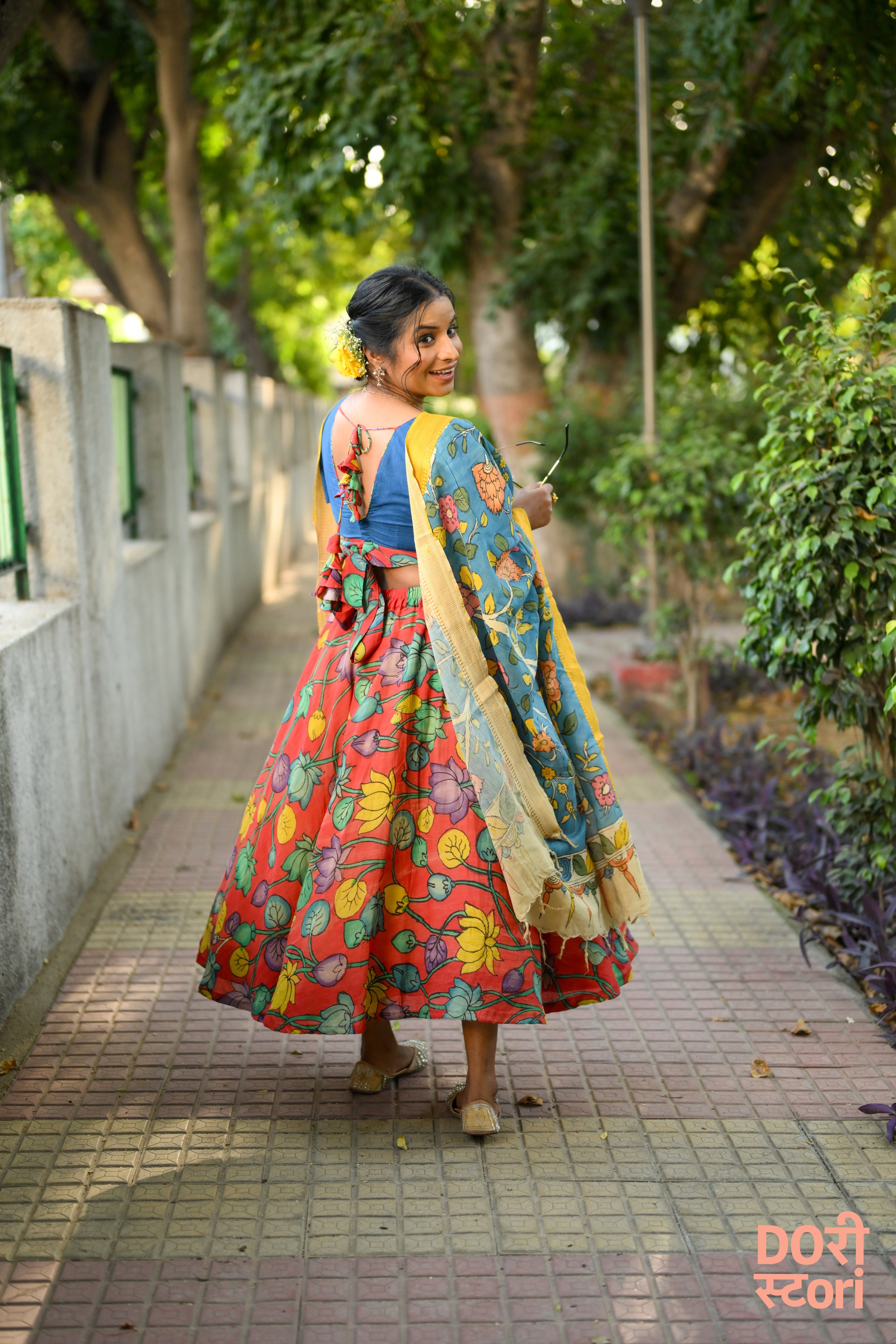 Navrang Leela Lehenga with Neel Vrishti Dupatta