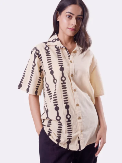 Zindagi ki Journey half sleevs shirt for women with Cherokee River print